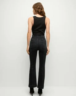 Sale - Carson Seamed Kick-Flare Jean - Washed Onyx Flare | Denim