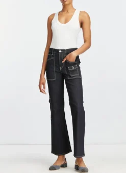 Sale - Crosbie Wide Leg Cargo - Oxford Flare | High-Rise