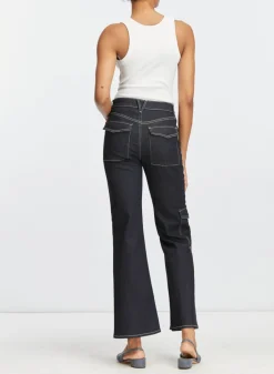 Sale - Crosbie Wide Leg Cargo - Oxford Flare | High-Rise