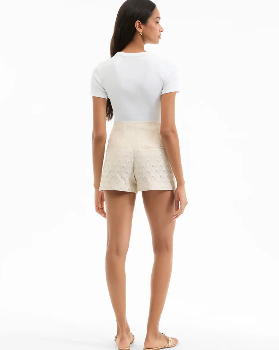 Discount - Jazmin Short - Off-White/Gold Shorts