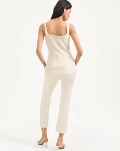 Online - Kimra Straight-Leg Pant - Ecru Pants