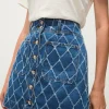 Clearance - Moxy Mini Diamond Skirt - Blue Diamond Mini Skirts