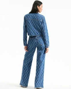 New - Nolita Printed Jacket - Blue Diamond Denim Jackets | Jackets