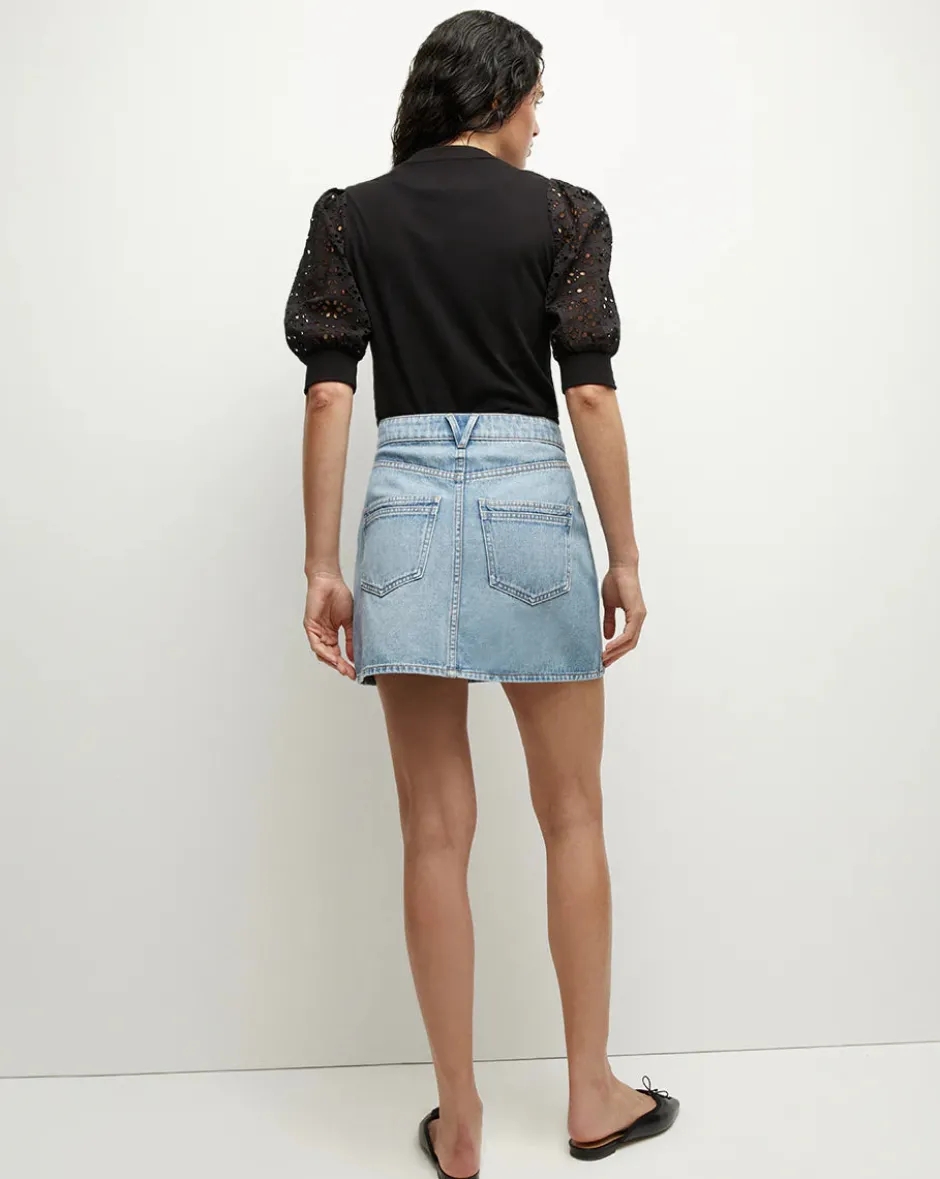 Online - Raundi Double Seam Denim Skirt - Nova Skirts | Mini Skirts