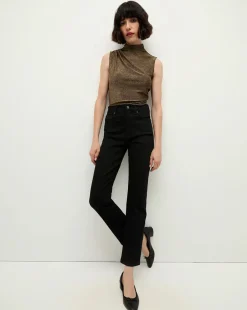 Discount - Ryleigh Slim Straight Jean - Onyx Flare | High-Rise