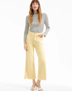 Discount - Taylor Cropped Wide-Leg Jean - Chamomile Denim | All Denim