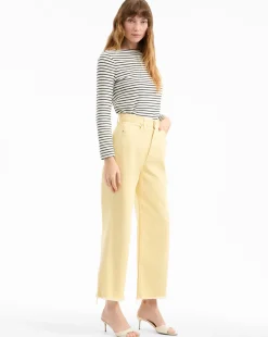 Discount - Taylor Cropped Wide-Leg Jean - Chamomile Denim | All Denim