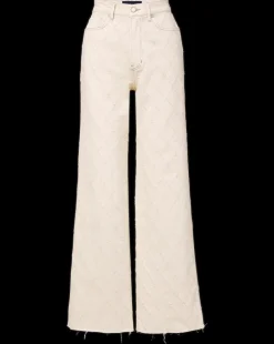 Best - Taylor Diamond Printed Wide-Leg Jean - Ecru Denim | All Denim