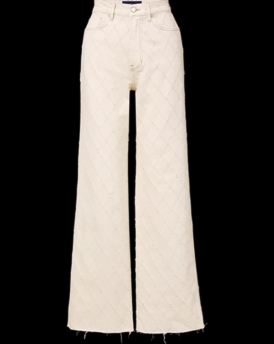 Best - Taylor Diamond Printed Wide-Leg Jean - Ecru Denim | All Denim