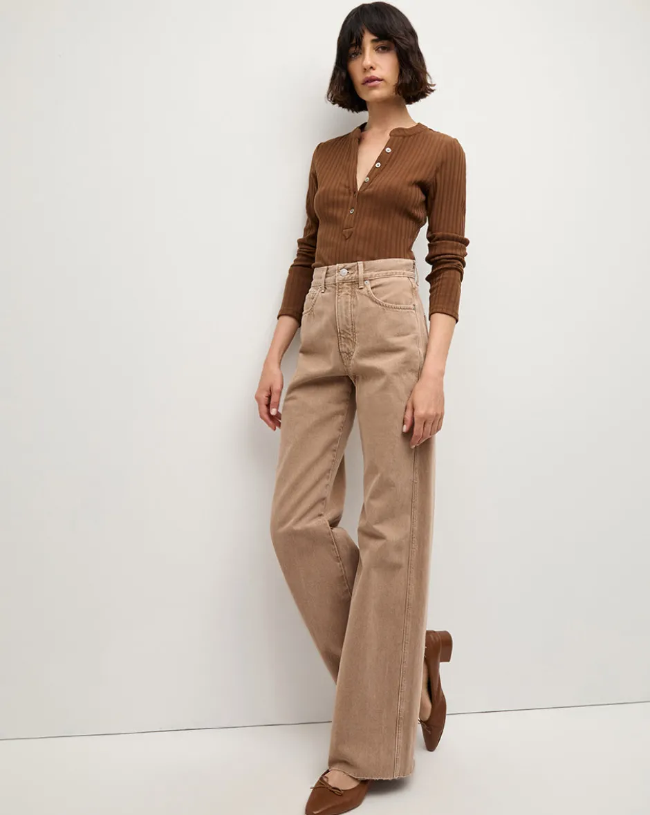 Best - Taylor High Rise Wide Leg - Tan Sierra Pants | Denim