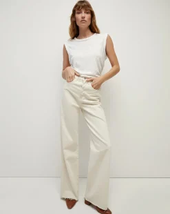 New - Taylor Wide-Leg Jean - Ecru Denim | All Denim