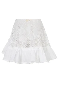 Online - Azure Wrap Mini Skirt - White Coverups | Mini Skirts