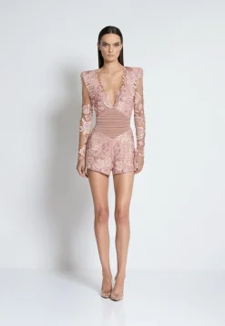 Online - The Beginning Playsuit - Nude Pants Jumpsuits